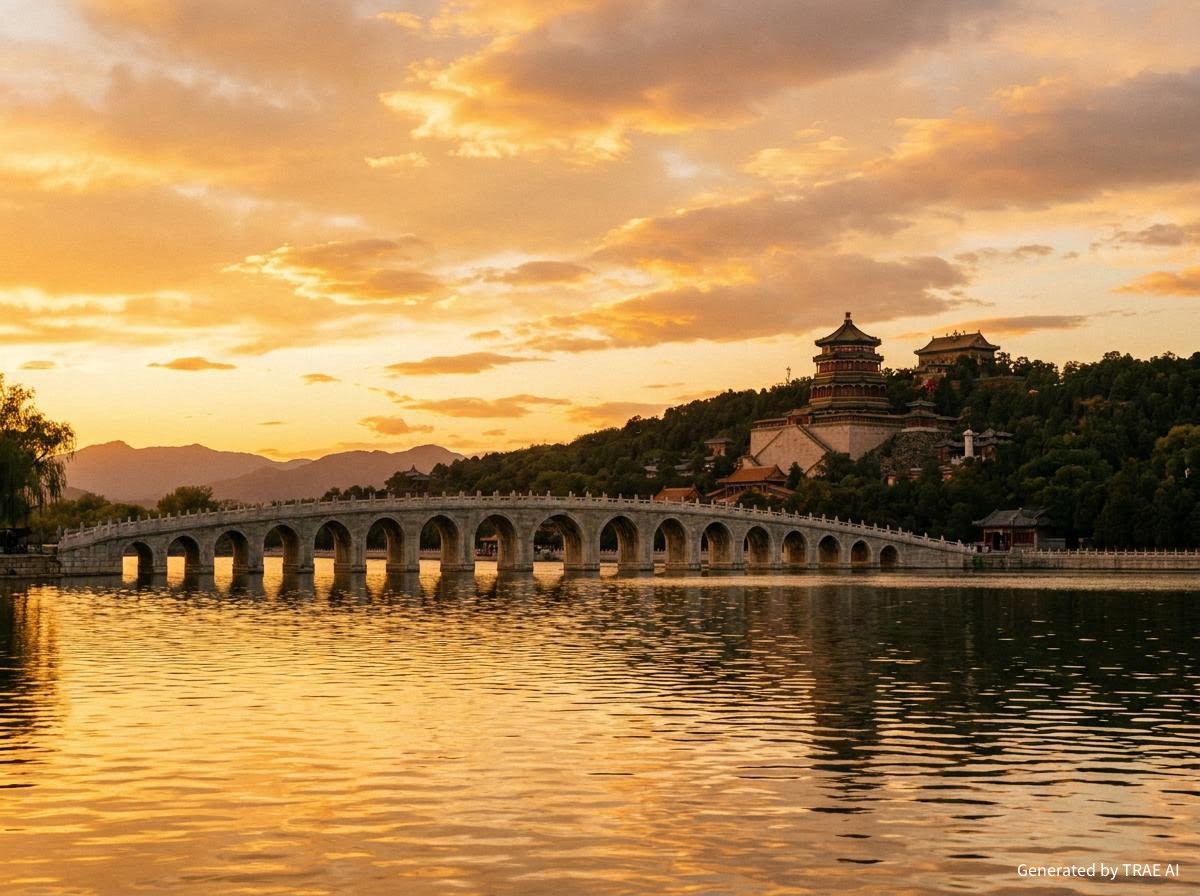 頤和園昆明湖與十七孔橋
